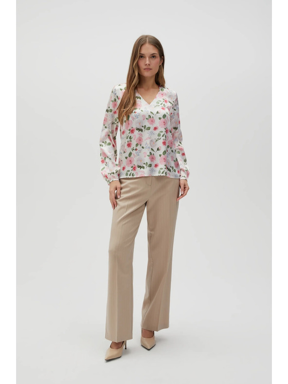 Moodo Bijela ženska cvjetna bluza Moodo