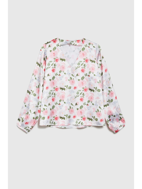 Moodo Bijela ženska cvjetna bluza Moodo