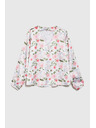 Moodo Bijela ženska cvjetna bluza Moodo