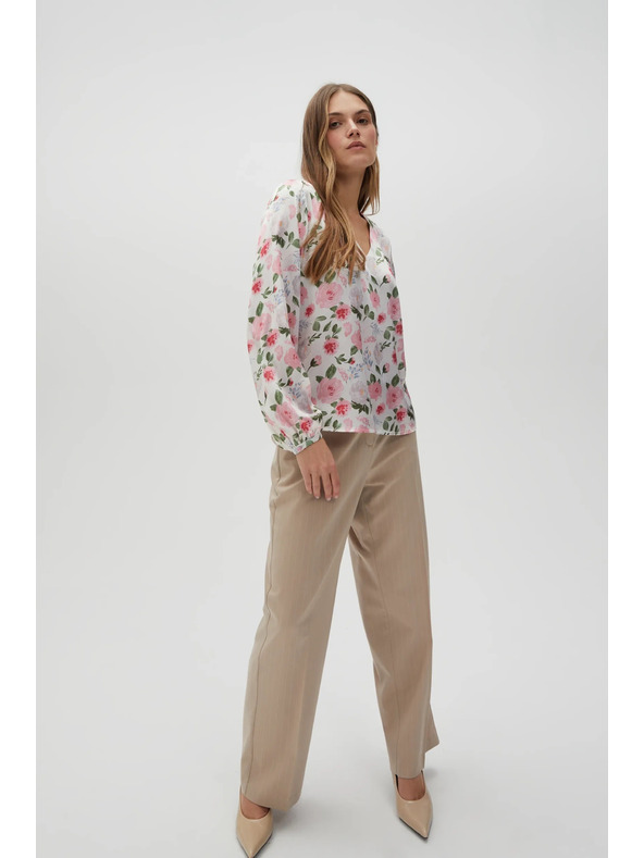 Moodo Bijela ženska cvjetna bluza Moodo
