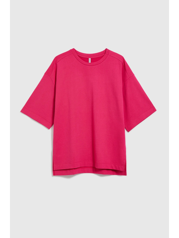 Moodo Fuksija ženski hoodie s prorezima Moodo