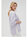 Moodo Lila ženski hoodie s prorezima Moodo