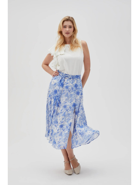 Moodo Plava ženska cvjetna suknja Moodo
