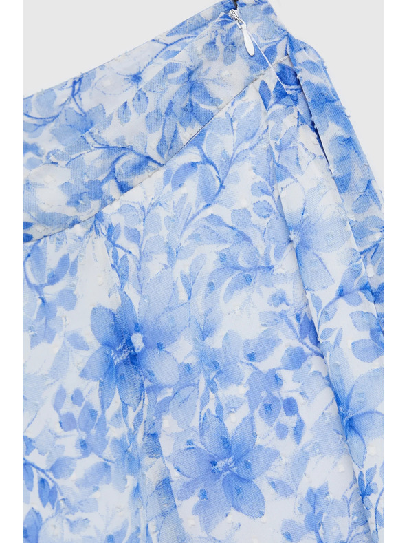 Moodo Plava ženska cvjetna suknja Moodo