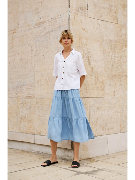 Moodo Svijetloplava ženska suknja Moodo