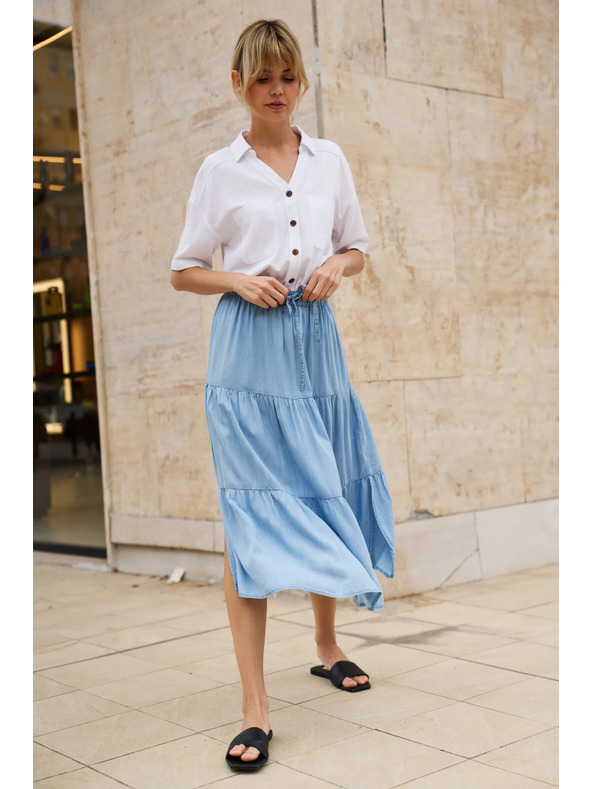 Moodo Svijetloplava ženska suknja Moodo