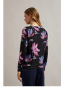 Moodo Ljubičasto-crni cvjetni džemper
