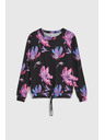 Moodo Ljubičasto-crni cvjetni džemper