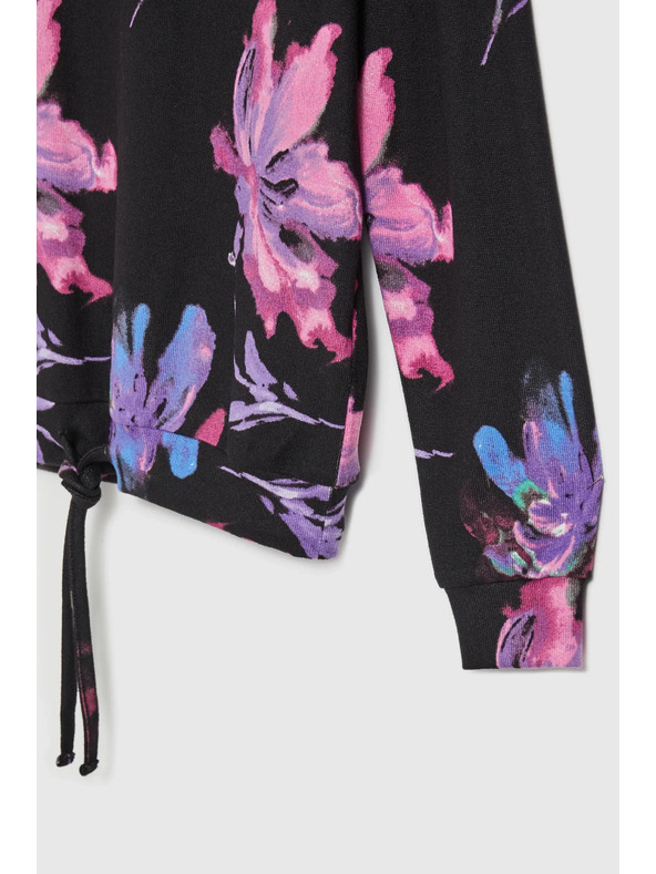 Moodo Ljubičasto-crni cvjetni džemper