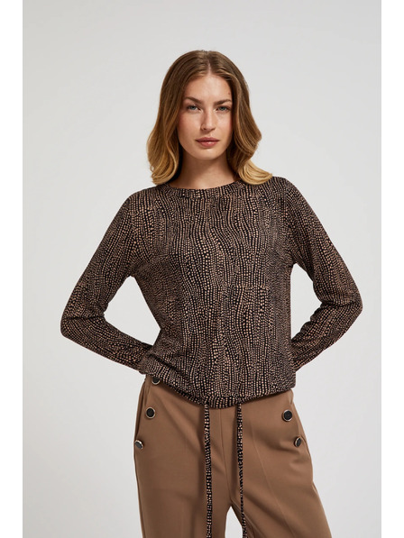 Moodo Smeđi melanž ženski džemper