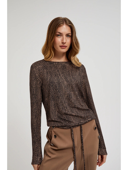 Moodo Smeđi melanž ženski džemper