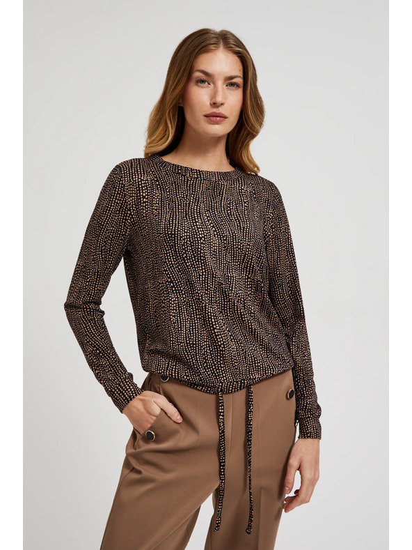 Moodo Smeđi melanž ženski džemper