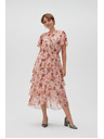 Moodo Bijelo-crvene cvjetne ženske haljine Moodo