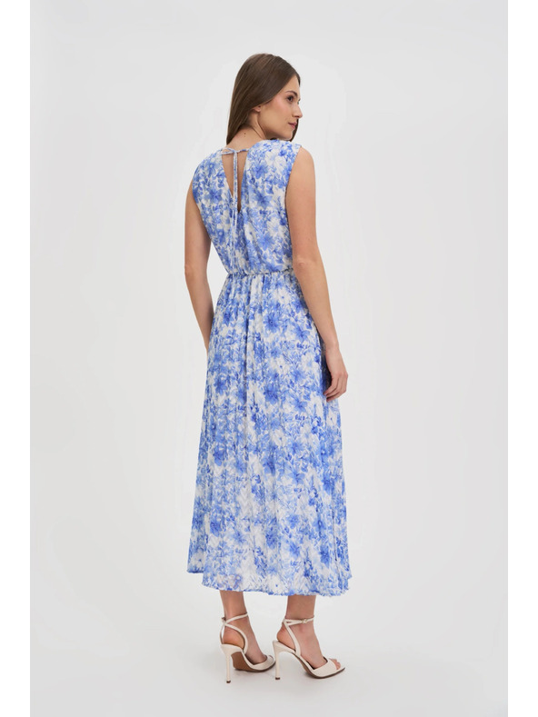 Moodo Uzorane plave ženske haljine Moodo