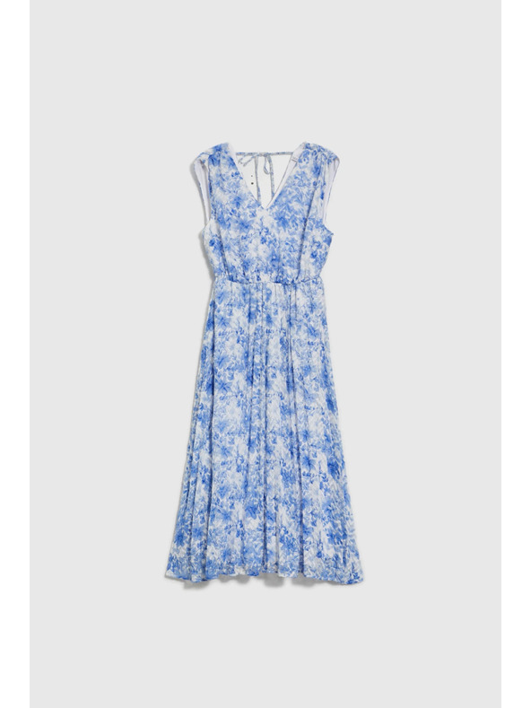 Moodo Uzorane plave ženske haljine Moodo