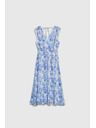 Moodo Uzorane plave ženske haljine Moodo