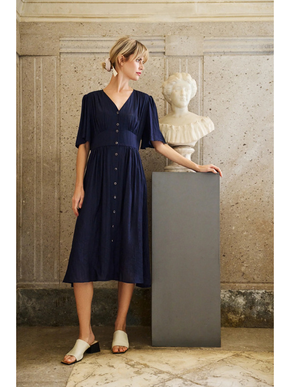 Moodo Moodo tamnoplava ženska haljina