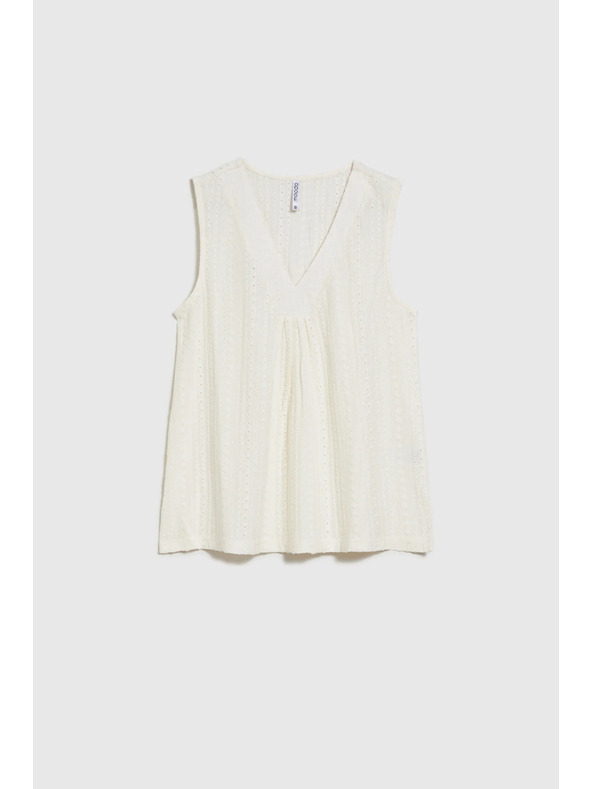 Moodo Kremasti ženski top bez rukava
