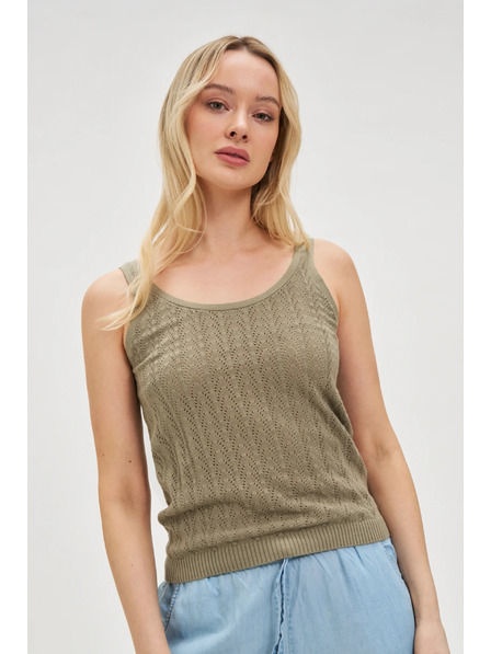Moodo Maslinasti pamučni top