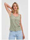 Moodo Maslinasti uzorak top s gumbima