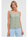 Moodo Maslinasti uzorak top s gumbima