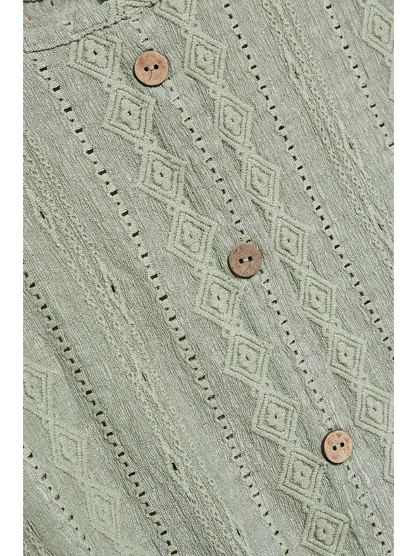 Moodo Maslinasti uzorak top s gumbima