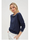 Moodo Tamno plava ženska majica dugih rukava Moodo