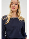 Moodo Tamno plava ženska majica dugih rukava Moodo