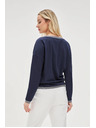 Moodo Tamno plava ženska majica dugih rukava Moodo