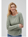 Moodo Maslinasta ženska majica dugih rukava Moodo
