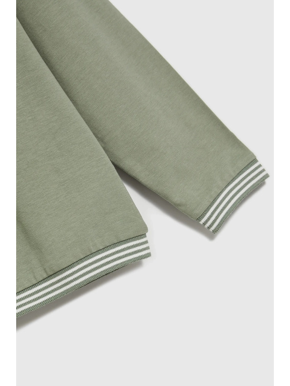 Moodo Maslinasta ženska majica dugih rukava Moodo