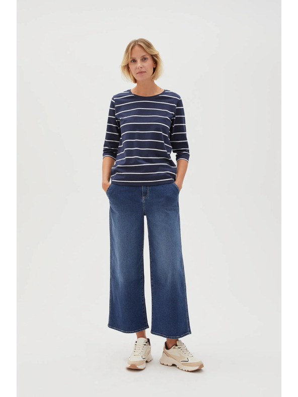 Moodo Tamno plava ženska majica dugih rukava Moodo