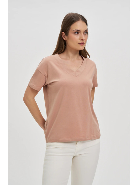 Moodo Svijetlo smeđa ženska majica Moodo