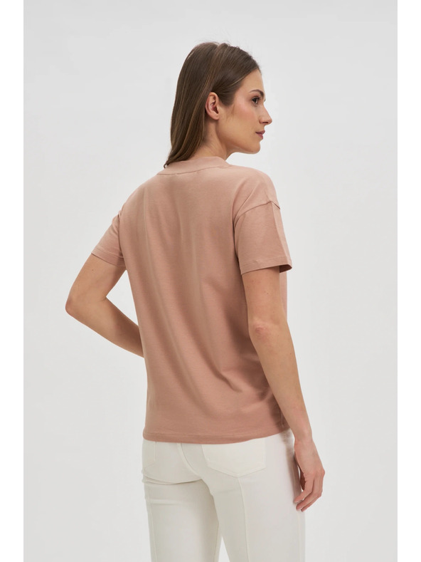 Moodo Svijetlo smeđa ženska majica Moodo