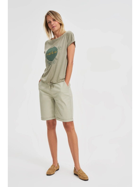 Moodo Maslinasta ženska majica Moodo