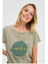 Moodo Maslinasta ženska majica Moodo