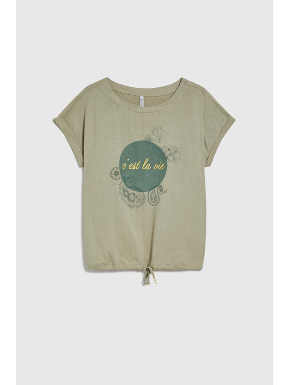 Moodo Maslinasta ženska majica Moodo