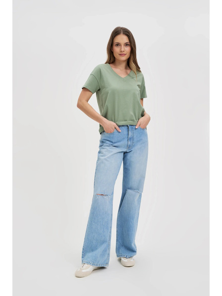 Moodo Maslinasta ženska majica Moodo