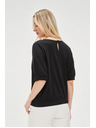 Moodo Crna ženska pamučna majica Moodo