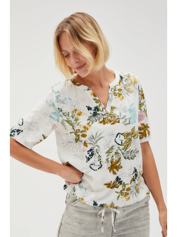 Moodo Svijetlo bijela ženska košulja