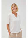 Moodo Bijela ženska bluza s vezivanjem