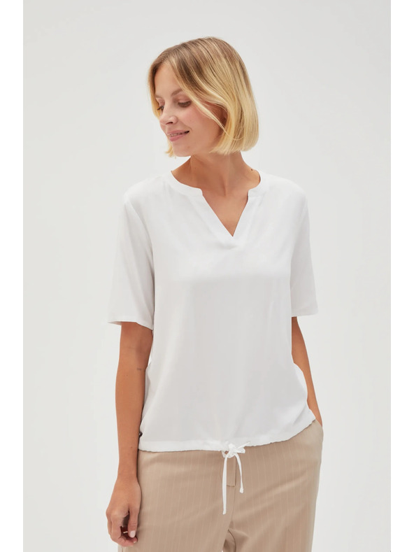 Moodo Bijela ženska bluza s vezivanjem