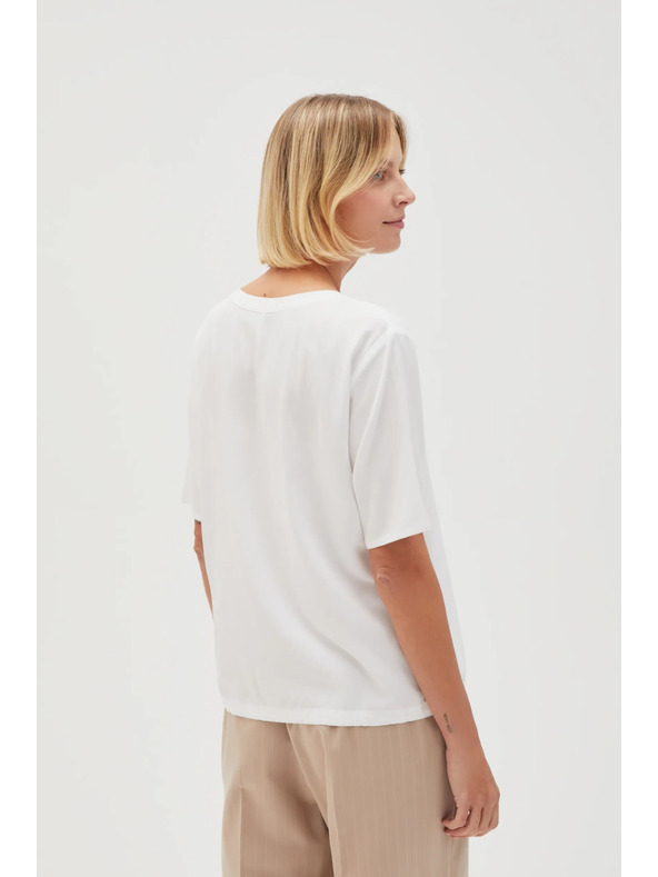 Moodo Bijela ženska bluza s vezivanjem