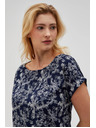 Moodo Tamno plava ženska bluza s vezivanjem