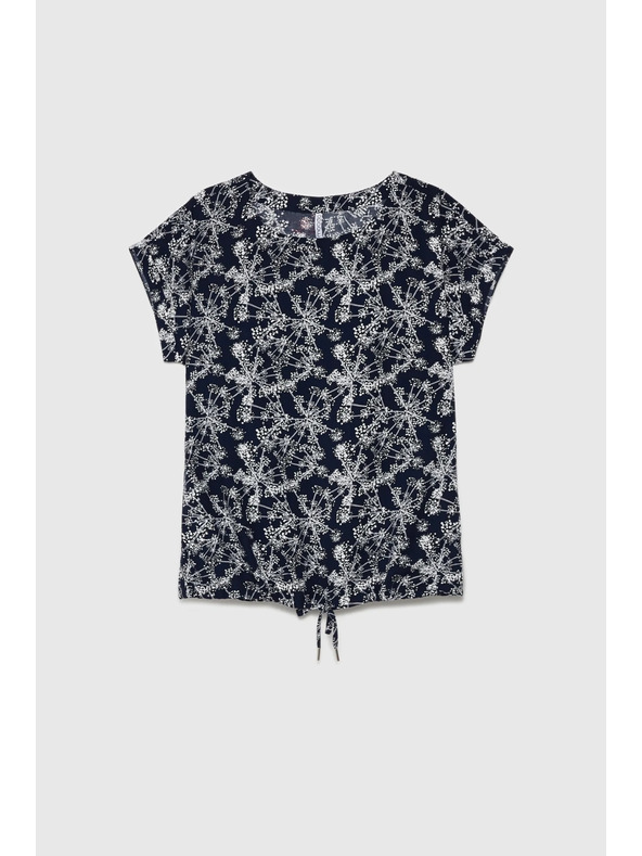 Moodo Tamno plava ženska bluza s vezivanjem