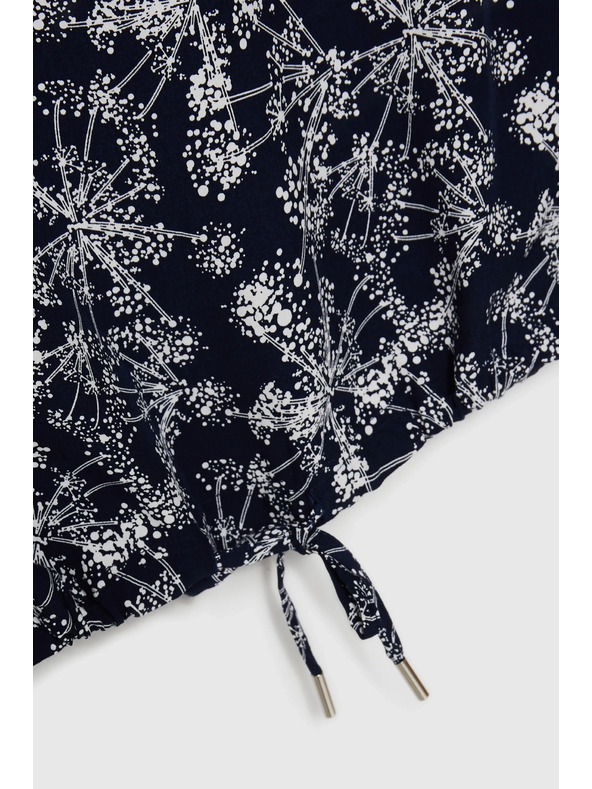 Moodo Tamno plava ženska bluza s vezivanjem