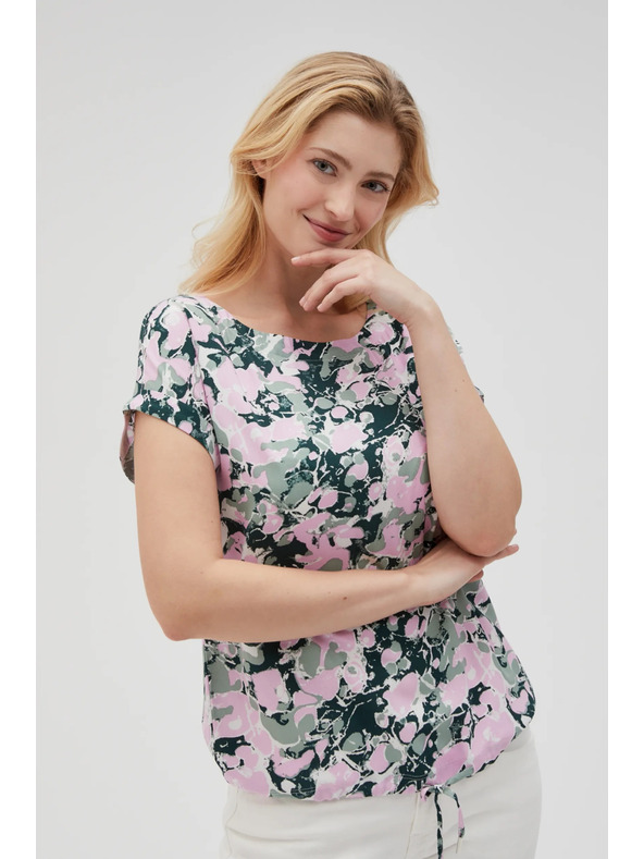 Moodo Ružičasta ženska bluza s vezivanjem