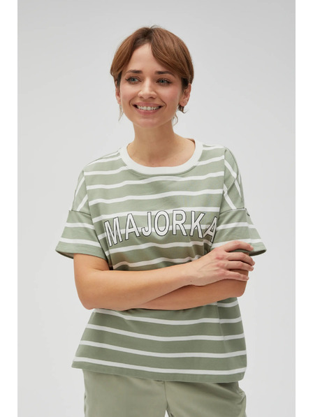 Moodo Maslinasta prugasta majica