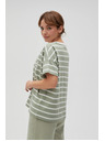 Moodo Maslinasta prugasta majica