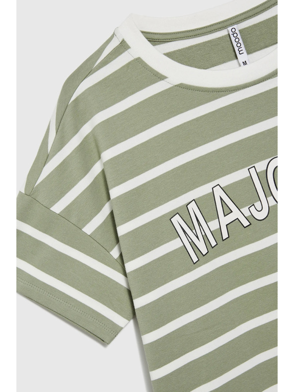 Moodo Maslinasta prugasta majica